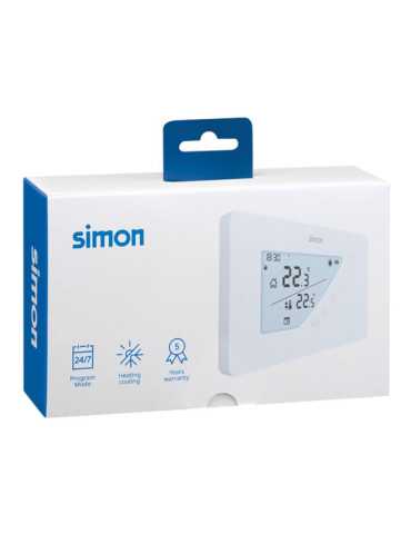 Termostato Digital con Programación Semanal, Blanco SIMON 2