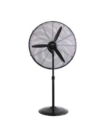 Ventilador de Pie Industrial Base Circular, Oscilante, Negro, Potencia 180 W, 64,9 dB, Aspas Ø60 cm, Altura Regulable EDM