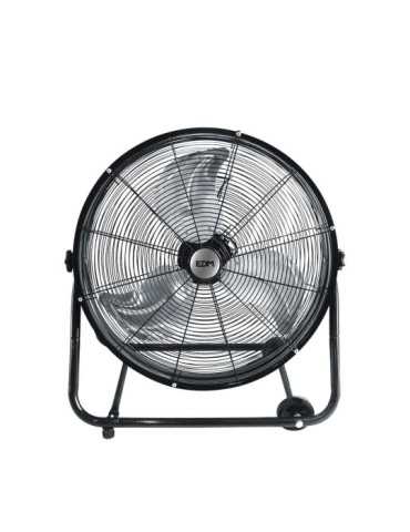 Ventilador Industrial de Suelo, con Ruedas, Negro 180 W, 59,8 dB, Aspas Ø60 x 70 cm EDM