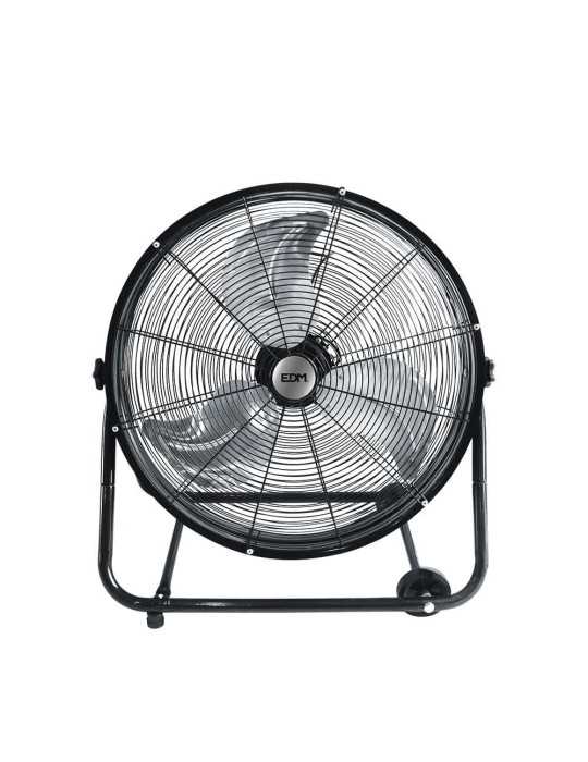 Ventilador Industrial de Suelo, con Ruedas, Negro 180 W, 59,8 dB, Aspas Ø60 x 70 cm EDM