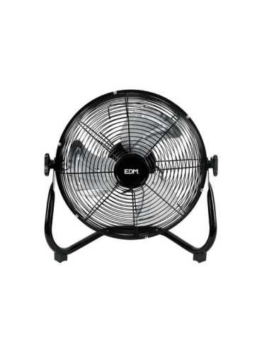 Ventilador Industrial de Suelo. Color Negro 40W, 57,7 dB, Aspas Ø30 x 41 cm EDM