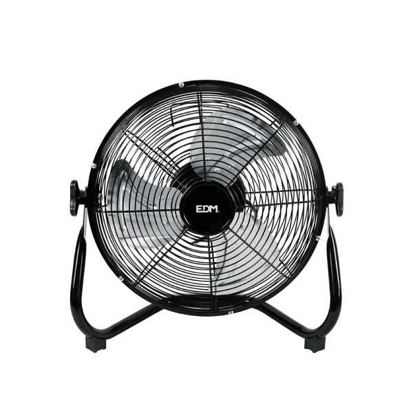Ventilador Industrial de Suelo. Color Negro 40W, 57,7 dB, Aspas Ø30 x 41 cm EDM