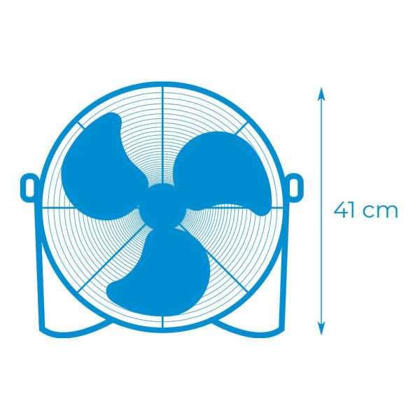 Ventilador Industrial de Suelo. Color Negro 40W, 57,7 dB, Aspas Ø30 x 41 cm EDM