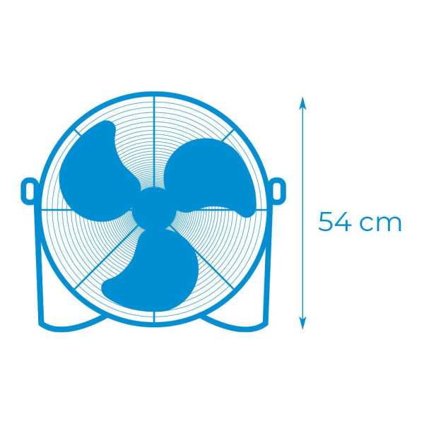 Ventilador Industrial de Suelo. Color Negro 100W, 64,7 dB, Aspas Ø45 x 54 cm EDM
