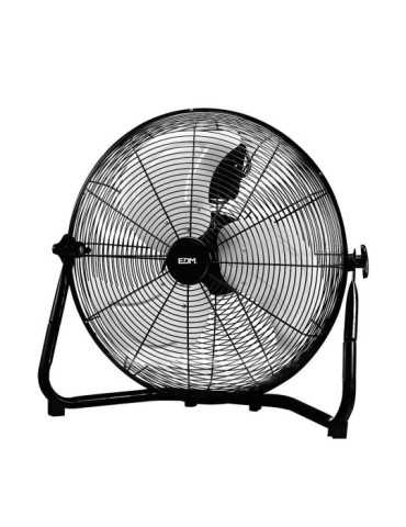 Ventilador Industrial de Suelo. Color Negro 120W, 64,9 dB, Aspas Ø50 x 58 cm EDM