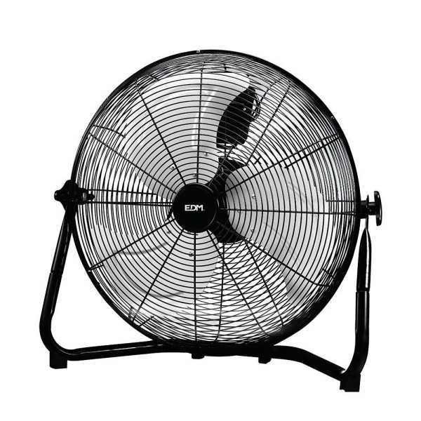 Ventilador Industrial de Suelo. Color Negro 120W, 64,9 dB, Aspas Ø50 x 58 cm EDM