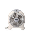 Ventilador Box Fan, Blanco/Gris, Potencia 45 W, 60dB, Aspas Ø30,5 cm 38,5 x 13 x 46 cm EDM