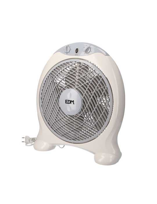 Ventilador Box Fan, Blanco/Gris, Potencia 45 W, 60dB, Aspas Ø30,5 cm 38,5 x 13 x 46 cm EDM