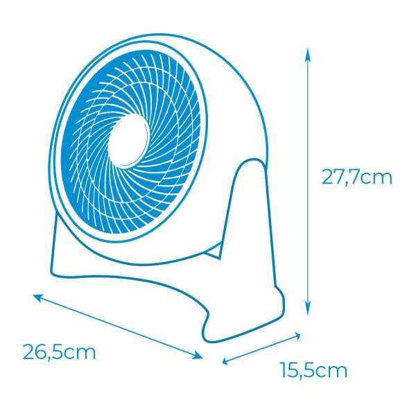 Ventilador 2 en 1 (Suelo y Pared), Blanco, Potencia 50 W, 55,65 dB, Aspas Ø18 cm 26,5 x 15,5 x 27,7 cm EDM