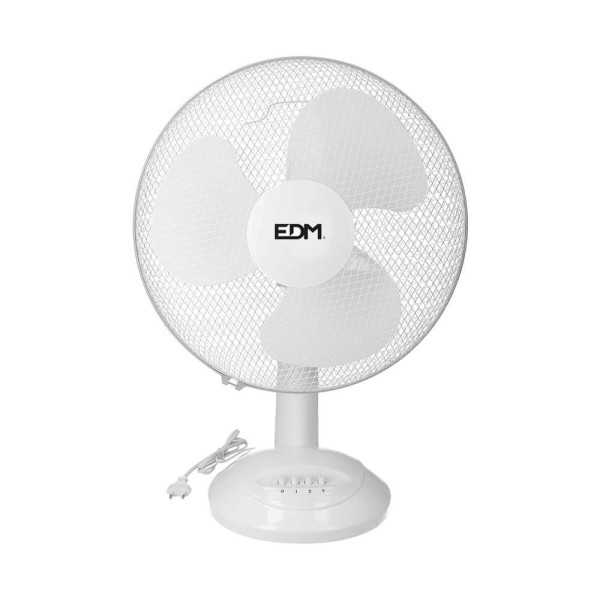 Ventilador de Sobremesa Blanco: 35W, 53,4 dB, Aspas: Ø30 x 48 cm EDM