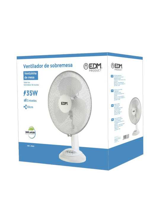 Ventilador de Sobremesa Blanco: 35W, 53,4 dB, Aspas: Ø30 x 48 cm EDM