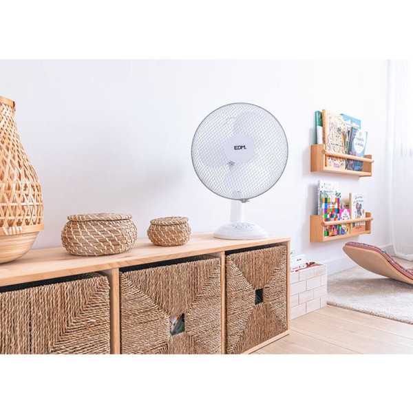 Ventilador de Sobremesa Blanco: 35W, 53,4 dB, Aspas: Ø30 x 48 cm EDM