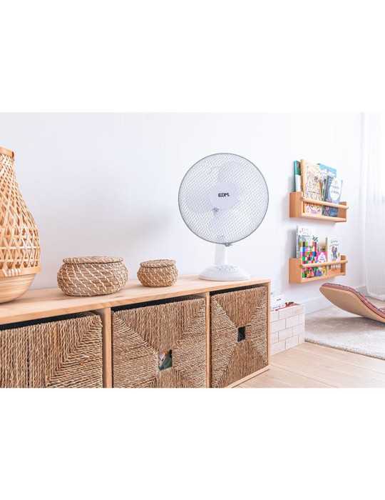Ventilador de Sobremesa Blanco: 35W, 53,4 dB, Aspas: Ø30 x 48 cm EDM