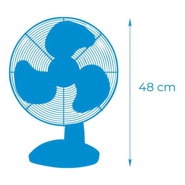 Ventilador de Sobremesa Blanco: 35W, 53,4 dB, Aspas: Ø30 x 48 cm EDM