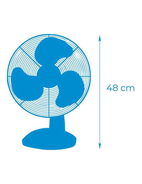 Ventilador de Sobremesa Blanco: 35W, 53,4 dB, Aspas: Ø30 x 48 cm EDM