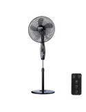 Ventilador de Pie Mando A Distancia, Negro, Potencia 60 W, 62,9 dB, Aspas Ø40 cm, Altura Regulable 110-130 cm EDM