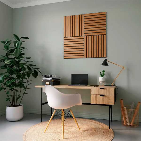 Revestimiento 3D, Color Roble Bronce, Loseta de 50 x 50 cm, 4 uds CANDO