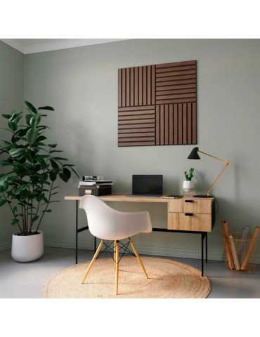 Revestimiento 3D, Color Nogal, Loseta de 50 x 50 cm, 4 uds CANDO 2
