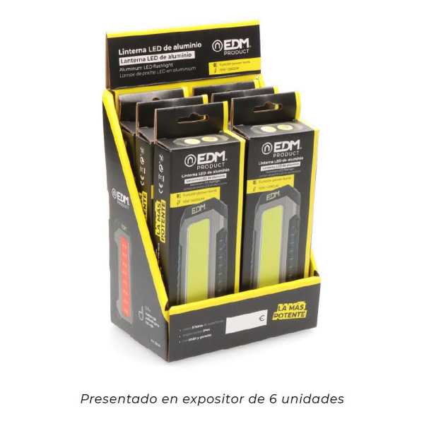 Linterna LED de Aluminio 10 W Recargable EDM