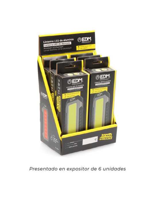 Linterna LED de Aluminio 10 W Recargable EDM
