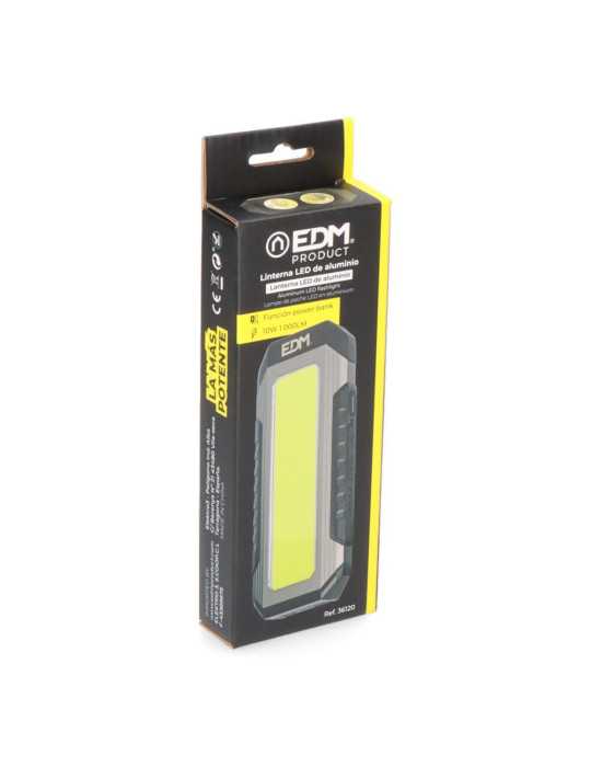 Linterna LED de Aluminio 10 W Recargable EDM