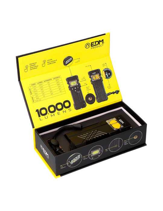 Linterna LED de Largo Alcance 10000 lm EDM