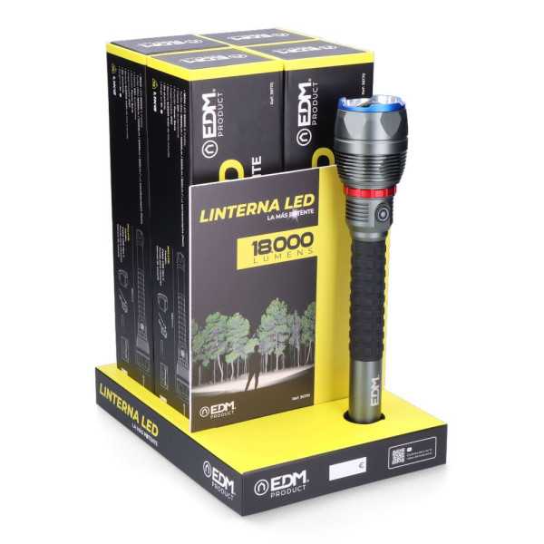 Linterna LED de Largo Alcance, Wolf Pro R2, 18000 lm EDM