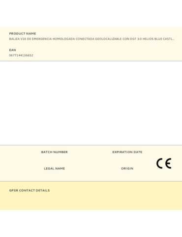 Baliza V16 de Emergencia Homologada Conectada Geolocalizable con Dgt 3.0 Helios BLUE CASTLE 2