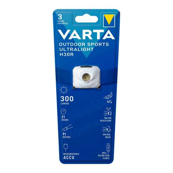 Linterna Frontal Ultralight H30R Blanca VARTA