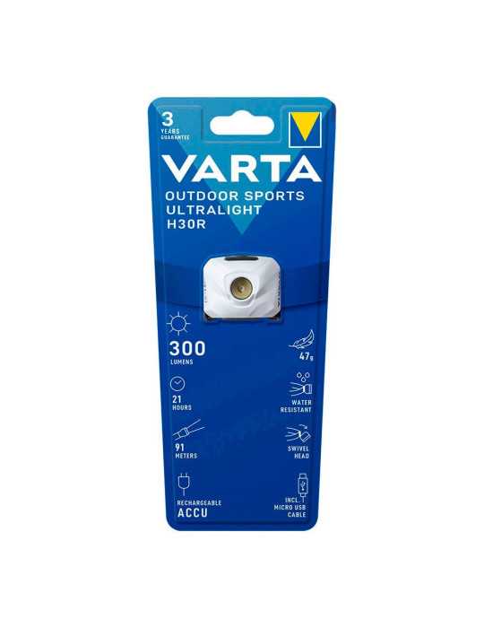 Linterna Frontal Ultralight H30R Blanca VARTA