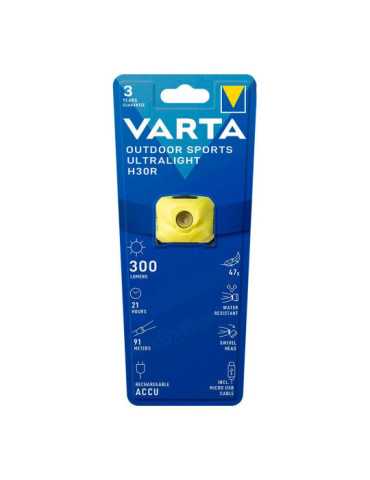 Linterna Frontal Ultralight H30R Amarilla VARTA