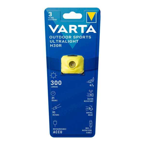 Linterna Frontal Ultralight H30R Amarilla VARTA