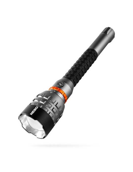 Linterna Davinci 18000. Recargable. Bateria 26650 8 V NEBO