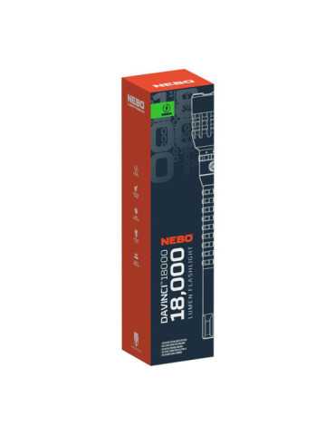 Linterna Davinci 18000. Recargable. Bateria 26650 8 V NEBO 2