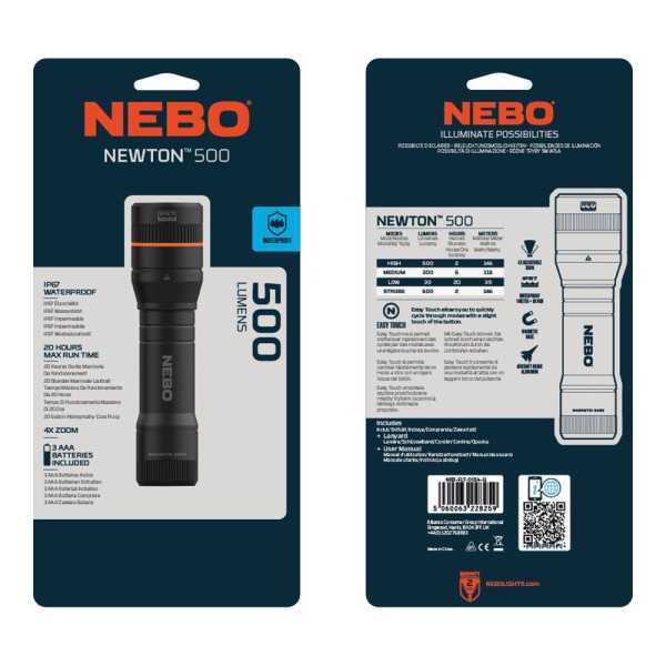Linterna Newton 500. Táctica NEBO