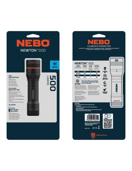 Linterna Newton 500. Táctica NEBO