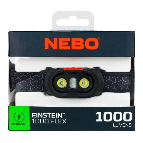 Foco Frontal Einstein 1000. Flex Recarg/Pilas. NEBO