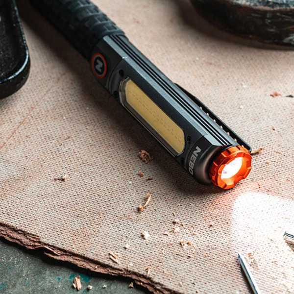 Linterna Big Larry Pro+. Lámpara+cob Recagable, por la Compra de 6 Unidades un Expositor de Regalo NEBO