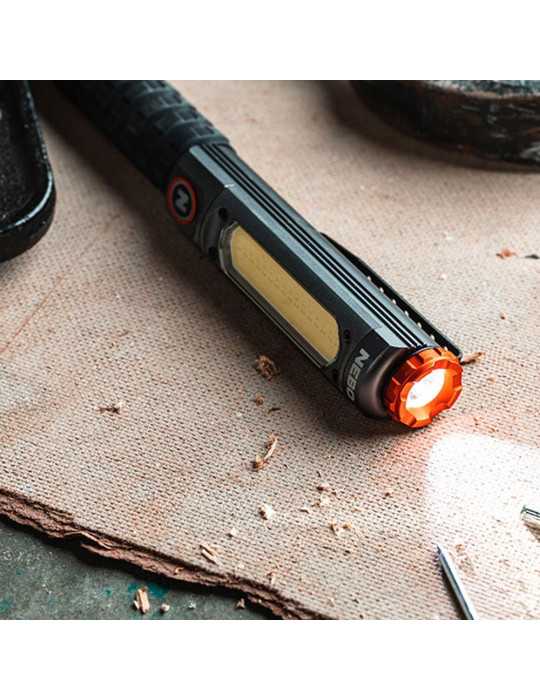 Linterna Big Larry Pro+. Lámpara+cob Recagable, por la Compra de 6 Unidades un Expositor de Regalo NEBO
