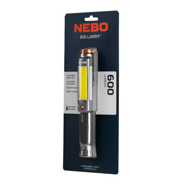 Linterna Big Larry 3. Lámpara+cob, por la Compra de 12 Unidades un Expositor de Regalo NEBO