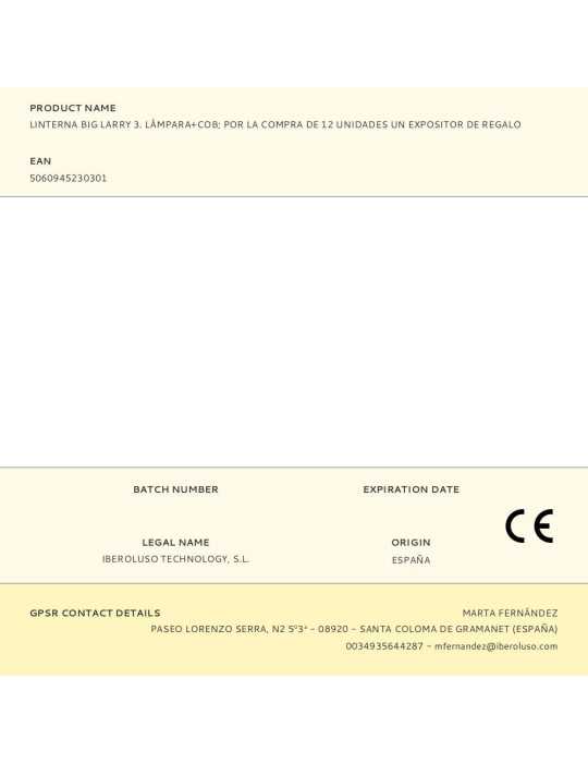 Linterna Big Larry 3. Lámpara+cob, por la Compra de 12 Unidades un Expositor de Regalo NEBO