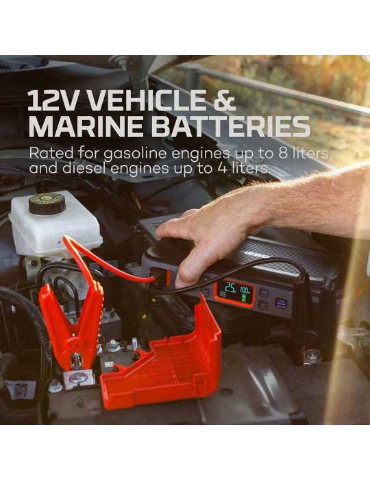 Arrancador + Compresor de Aire Assist Air Jump Starter. NEBO
