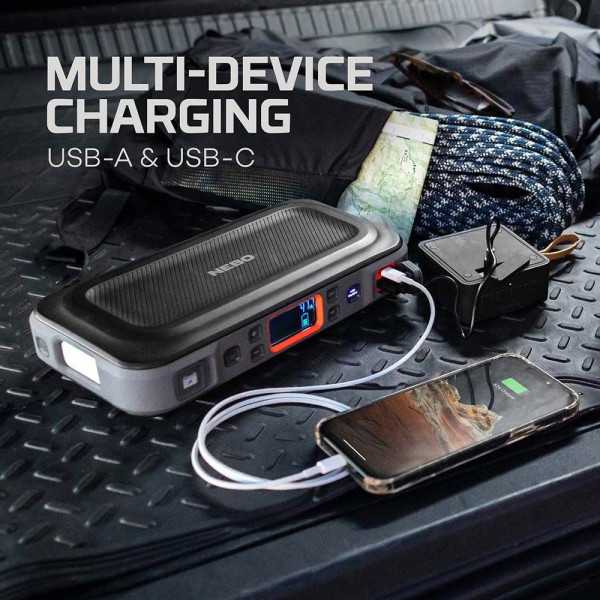 Arrancador + Compresor de Aire Assist Air Jump Starter. NEBO