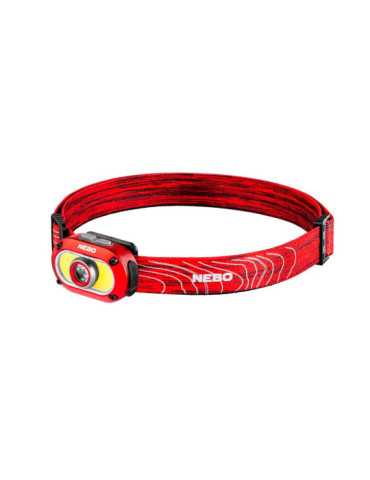 Linterna Frontal Recargable MYCRO550+, Roja 550 lm NEBO