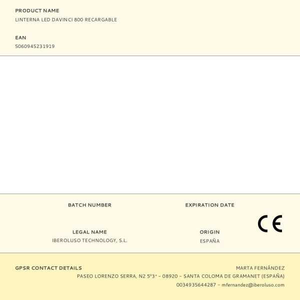 Linterna LED Davinci 800 Recargable NEBO