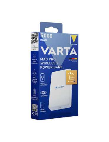 Wireless Power Bank Mag Pro 5000 mAh 7,5 W (Hasta 18,5 W por Cable) VARTA