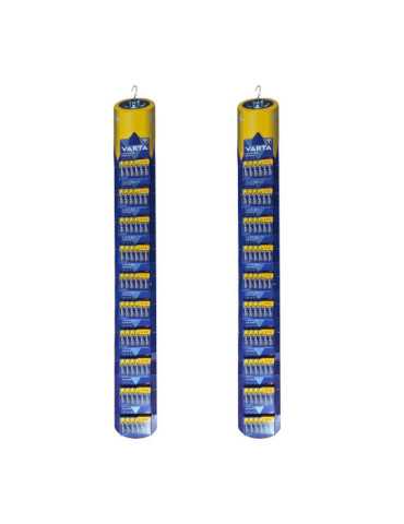 Pila Alkalina Longlife Power AA - LR06, 10 Blisters de 6 Pilas / Tira, Total 120 Pilas, 2 uds, 11 x 100 x 2 cm VARTA