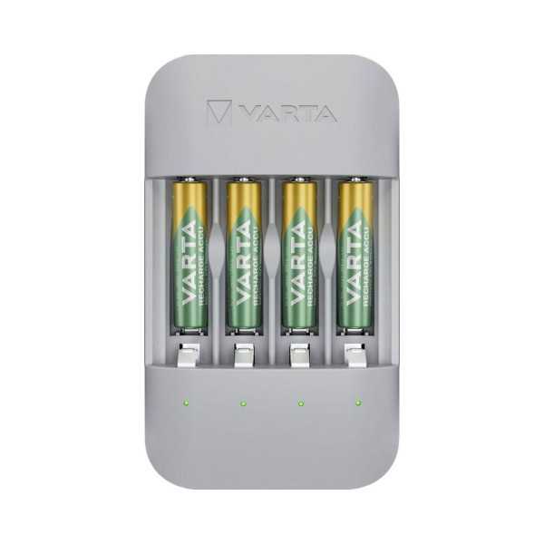 Cargador de Pilas Eco Charger Pro + 4 Pilas 800 Mah AAA 56813 VARTA