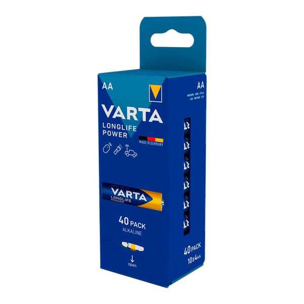 Pila Alkalina Longlife Power AA - LR06 (Caja 40 uds Granel) 6 x 5 x 14 cm VARTA