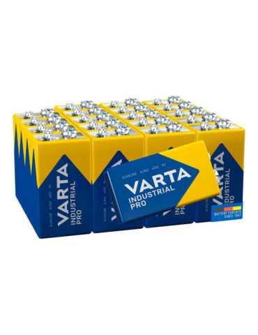 Pila Alkalina Industrial Pro 6LR61- 9 V (Caja 20 uds) 26,5 x 17,5 x 48,5 mm VARTA